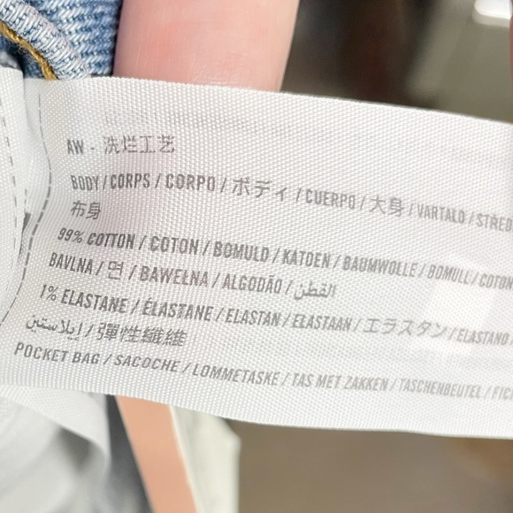 Abercrombie and Fitch The 4" Mom Short High Rise Distressed Denim Plus Size 24 - Picture 7 of 11